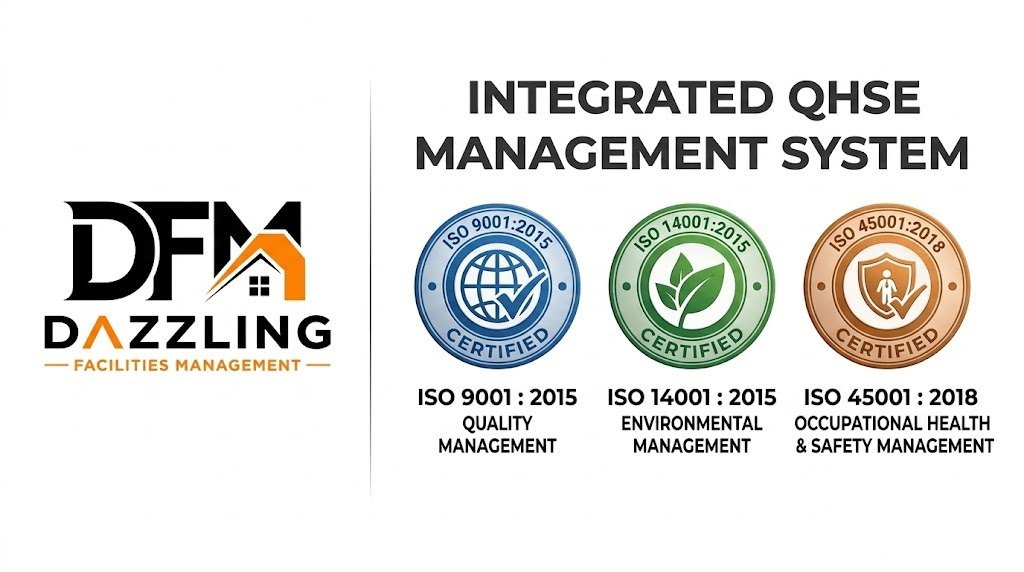 Integrated QHSE Management System — ISO 9001:2015, ISO 14001:2015 and ISO 45001:2018 certified